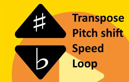 Transpose ▲▼ pitch ▹ speed ▹ loop :: Pitch shifter, speed changer and looper for online videos like YouTube. Musician's toolbox for practicing and rehearsing.