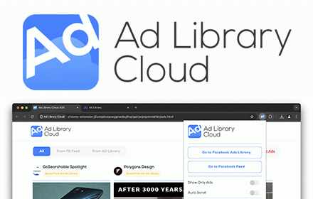 Ad Library Cloud :: Save ads from Facebook Ad Library in one click, download ads from the Ad Library in HD quality.