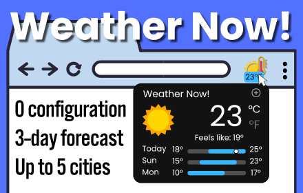 Weather Now! Real time weather report and 3-day forecast :: Out of the box real time weather report and forecast. Auto detect current location. You can also add multiple cities.