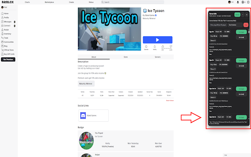 Roblox Server Info :: Shows detailed info for Roblox public servers (including raw API fields) with a clean UI.