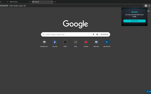Daily Fun Fact :: Get a fun fact every day when you open the popup.