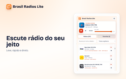 Brasil Radios Lite: +670 Rádios Ao Vivo Sem Anúncios :: Ouça rádios brasileiras ao vivo, sem anúncios e sem complicação.