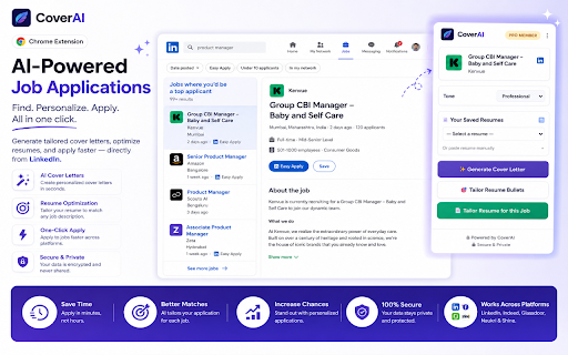 CoverAI :: Generate Cover Letters directly from LinkedIn and Indeed.