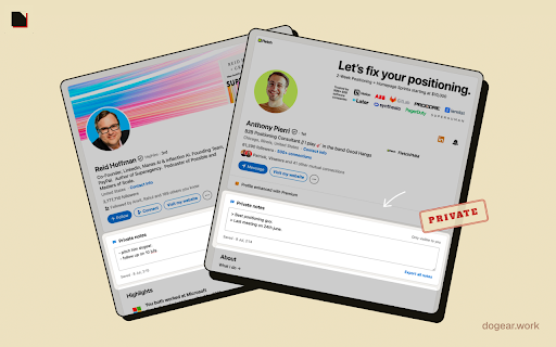Dogear — Private Profile Notes :: Remember everyone you meet. Private, locally-stored notes on any LinkedIn profile.