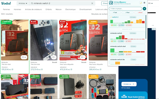 Vinted Scorer :: Analyse prices on Vinted catalogues and detects scam signals on item pages. Supports FR, EN and 10+ Vinted domains.