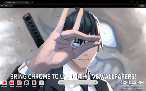Anime Hayakawa Aki Live Wallpaper :: One of the most intense anime live wallpapers for Chrome – featuring Hayakawa Aki in a cold, cinematic moment.