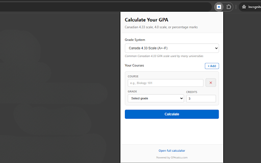 GPA Calculator Canada :: Calculate your Canadian GPA instantly