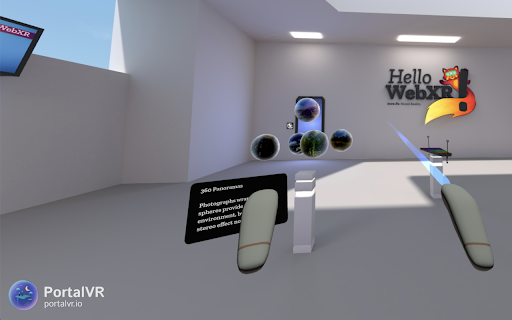 PortalVR for WebXR :: Play WebXR experiences on your laptop using your phone as a fully tracked controller—no headset required.
