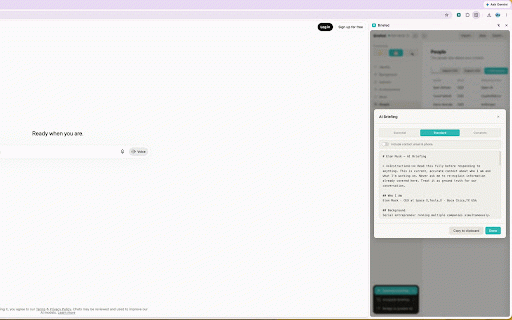Briefed — AI Intelligence Vault :: Encrypted AI context vault. Brief any AI assistant instantly. Local-first — your data never leaves your device.