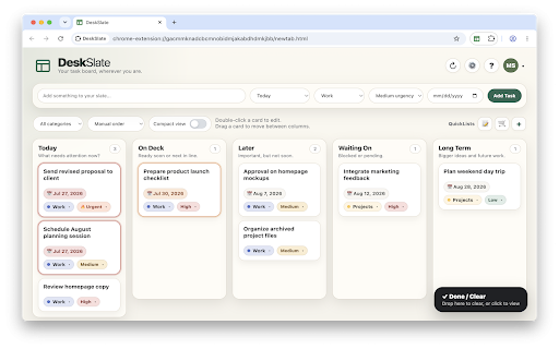DeskSlate :: Your task board, wherever you are.