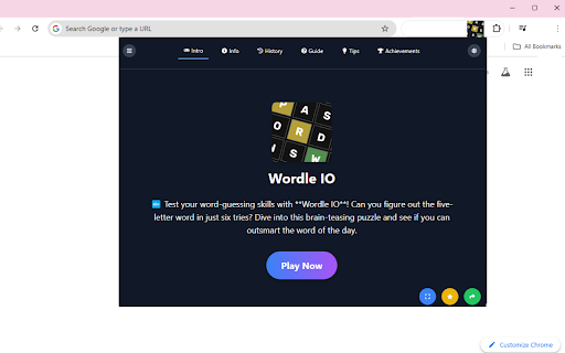 Wordle IO :: Play Wordle right in your Chrome