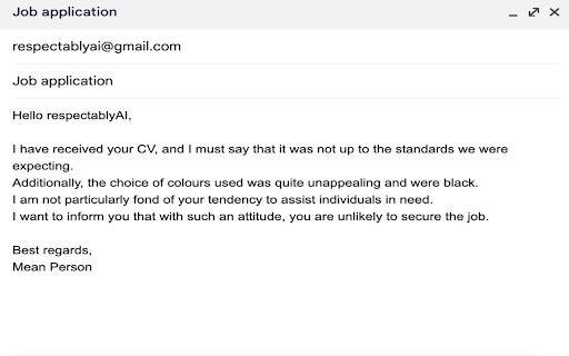 RespectablyAI :: A plugin to promote respectful communication.