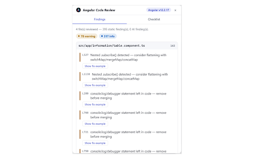 Angular Code Review — PR Reviewer :: Static Angular code reviews for GitHub, GitLab, Azure DevOps, and Bitbucket pull/merge requests.
