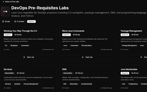 KodeKloud Studio - Get easy access to Free Labs, Playgrounds & Videos :: Free hands-on Labs, Playgrounds & Videos for DevOps, Docker, Kubernetes and more — available as your new tab page.