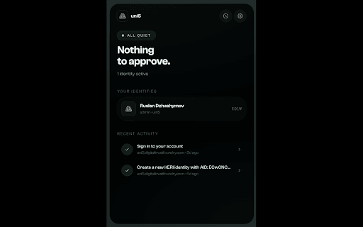 Foundry Wallet :: Secure KERI/ACDC signing with keys stored on your device. Control your own digital identity.