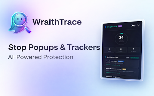 WraithTrace :: AI-powered cookie popup rejection. Local-first, zero cloud, zero tracking. Your privacy on autopilot.