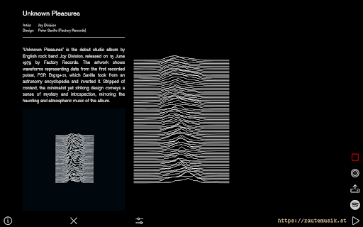 tmusic :: Music visualizations inspired by iconic album covers and more - supports Spotify, browser tab audio, file uploads & microphone