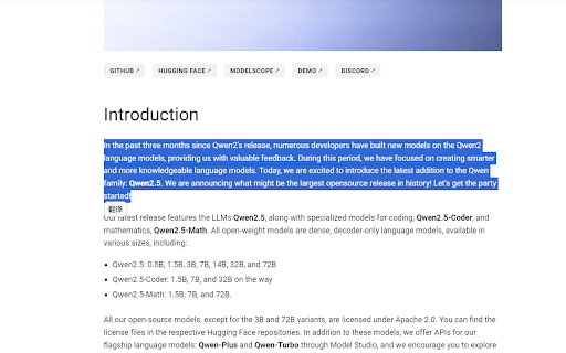 GLM4 Text Translator :: Translates selected text on the page based on the FREE ChatGLM API