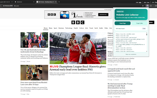 Website Link Collector :: Collect and copy links from the current website page.