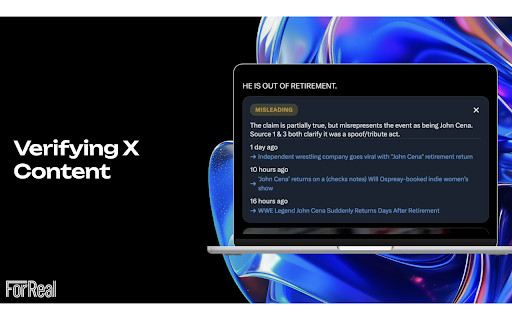 ForReal :: Real-time fact-checking for X (Twitter) posts