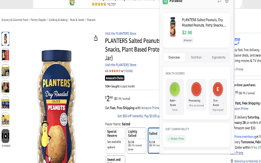 Emerald Nutrition :: Get nutrition facts, health scores, and ingredient alerts while you shop on Amazon, Walmart, Target, and more.