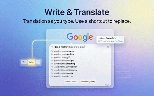 闪译 (FlashTrans) :: 边写边译的 AI 翻译助手,支持 Chrome、Google 翻译以及智谱、硅基流动等多种大语言模型。支持飞书等富文本环境。