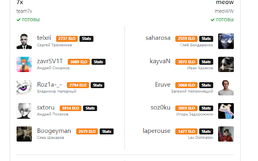 VSCL Faceit Finder :: Find Faceit profiles for VSCL.ru players