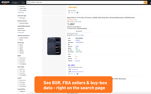 // aSelex — Amazon Quick View Metrics :: Inline Amazon metrics: BSR, price, reviews, FBA/FBM sellers, buy-box. Filter, sort, CSV export. Runs in your own browser session.