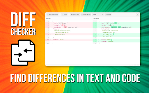 Diff Checker :: Online diff checker for text & code with AI summaries. Quickly check diff, text compare and find the difference between versions