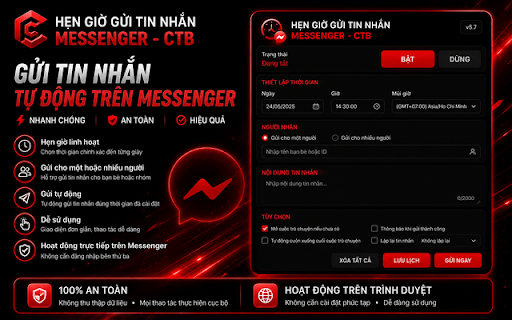 Gửi Tin Nhắn Tự Động Messenger - CTB :: Hẹn giờ gửi tin nhắn tự động Messenger: một người hoặc nhiều người