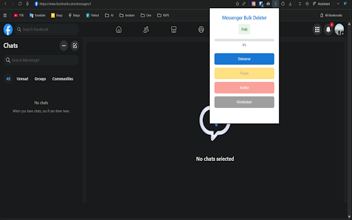 Messenger Bulk Deleter :: Bulk delete Facebook Messenger conversations efficiently and safely.