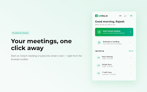 Lenks :: Start and schedule Lenks meetings directly from your browser.
