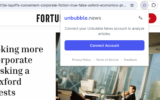 Unbubble News :: Fact-check and analyze any article with AI-powered context