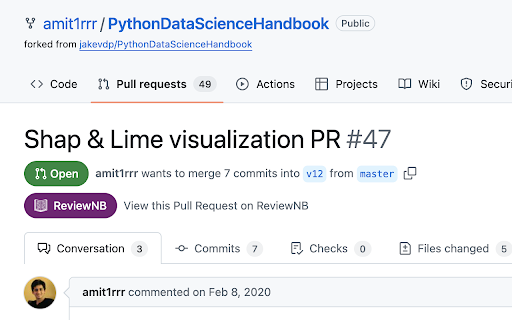 ReviewNB :: Add ReviewNB links to GitHub UI for easy Jupyter notebook reviews. 100% local, privacy-first extension.