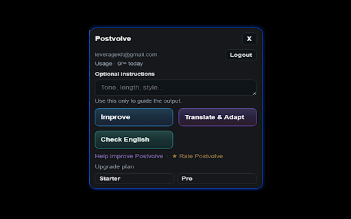 Postvolve :: Evolve your posts before you publish.