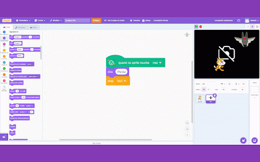 Traducteur "Face Sensing" pour Scratch :: Traduit l'extension "Face Sensing" de Scratch en français.
