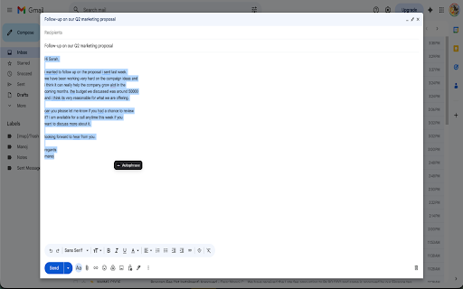 Autophrase :: AI writing tools on every page. Fix grammar, rewrite, translate, summarize, and chat with any page using your own AI keys.