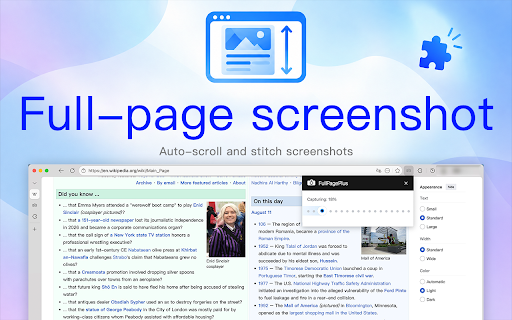 FullPagePlus - Full Page Screenshot Tool Go Full Page :: One-click full-page screenshot tool: scroll, stitch, and save long webpages as PNG/JPG with history.