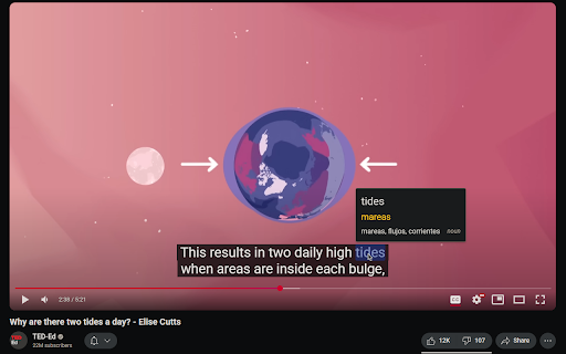 WordPeek :: Learn languages by watching YouTube!