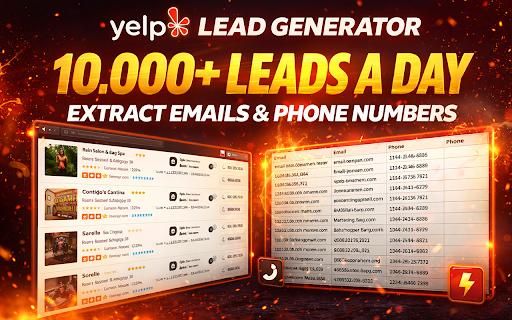 Yelp Scraper: Business Leads & Email Extractor :: 🔥 #1 Yelp Scraper - Extract 1000+ leads/hour! Emails, phones, addresses. One-click export. Works in 2026. Free trial included.