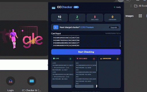 CC Checker MrCardChecker :: Credit card validator with Luhn, BIN and live/die card