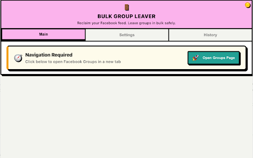 Bulk Group Leaver for Facebook :: Leave multiple Facebook groups efficiently with smart automation and safety features.