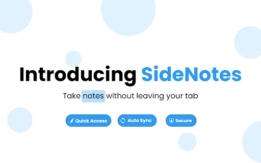 SideNotes - Effortless Note-Taking Within Your Browser :: Take in-browser, in-tab notes without the hassle of switching between tabs and windows