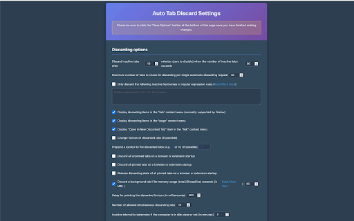 Auto Tab Discard :: Automatically reduce memory usage by discarding inactive tabs