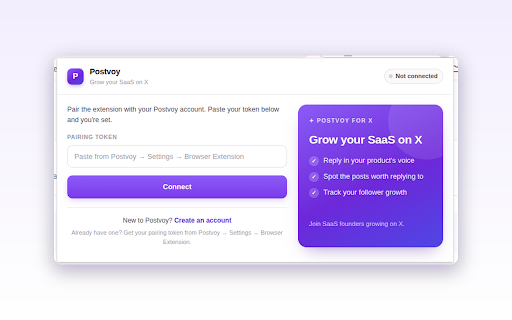 Postvoy - Grow on X :: Spot the posts worth replying to on X and draft on-brand replies in your product's voice. You review and send.