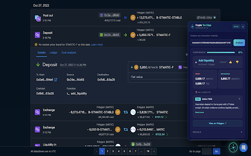 CryptoTaxEdge :: AI crypto tax classifier for Koinly, CoinTracker, CoinLedger & more. Multi-source verified DeFi, NFT & staking classification.