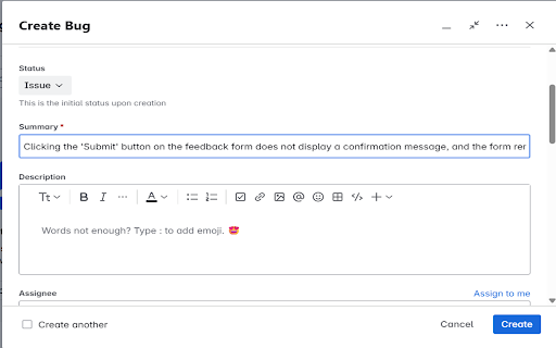 Jira Bug Report Generator :: Generate the bug report
