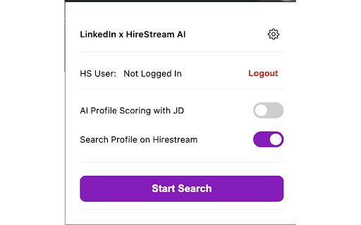 LinkedIn x HireStream AI :: Chrome extension for LinkedIn profile processing with:
Hirestream profile lookup
AI-based candidate scoring against a Job…