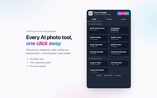 Photo AI Studio :: Turn any photo into stunning AI portraits, headshots, videos and edits — right from your browser.