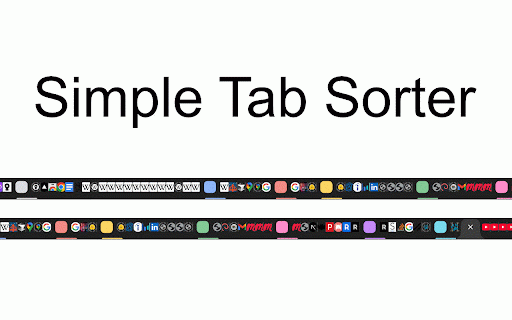 Simple Tab Sorter :: Reorders tabs alphabetically by domain and URL in the current window.